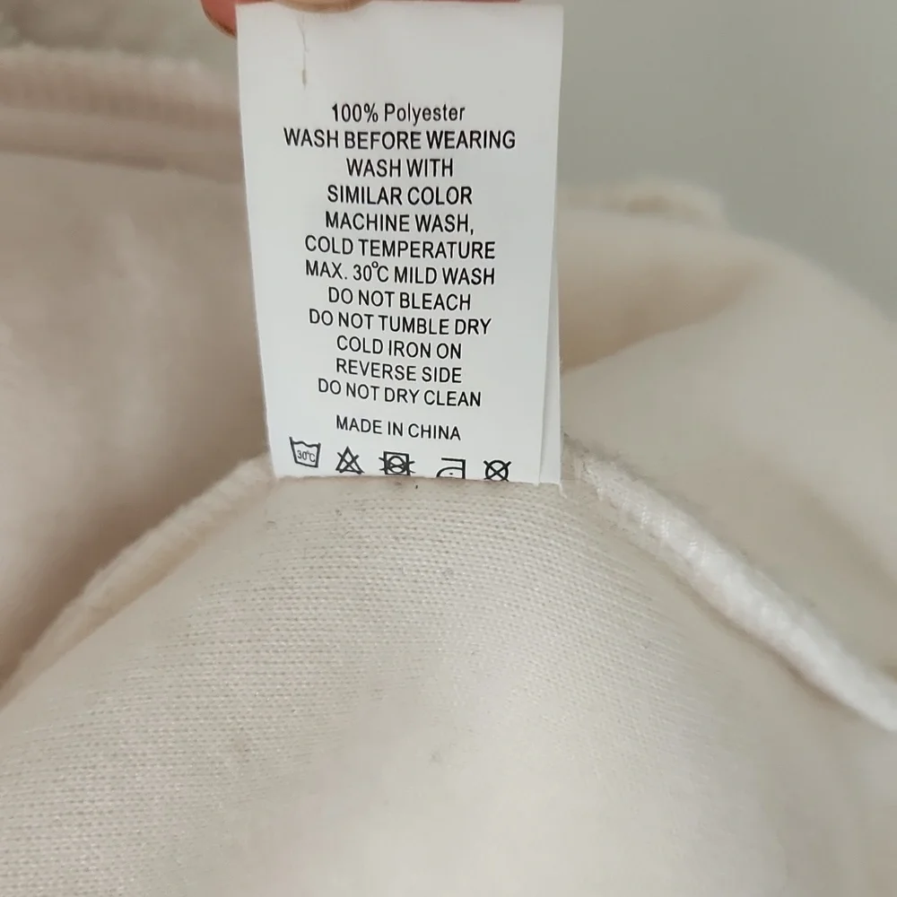 Zyia Off White Flying V Fleece Sherpa Jacket Women's Sz Medium - Picture 6 of 11